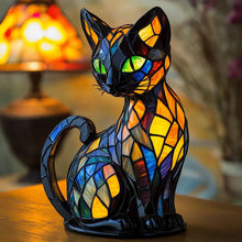 Lade das Bild in den Galerie-Viewer, Leuchtkatze – handgefertigte Lampe, die Herzen erstrahlen lässt