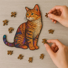 Carica l'immagine nel visualizzatore di Gallery, Puzzle 3D in legno a forma di gatto