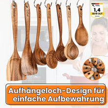 Carica l'immagine nel visualizzatore di Gallery, EcoCook | Set di utensili da cucina in teak da 7 pezzi