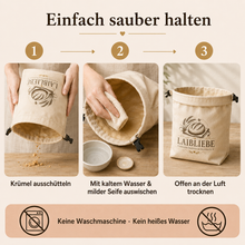 Carica l'immagine nel visualizzatore di Gallery, LaibLiebe – Natürlicher Brotbeutel aus Bienenwachs