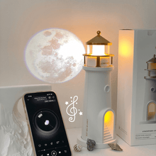 Carica l'immagine nel visualizzatore di Gallery, Lampada magica a faro con proiezione di luce lunare