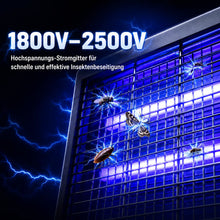 Carica l'immagine nel visualizzatore di Gallery, UV-Insektenvernichter – Elektrische Fliegen, Gelsen, Motten, Kakerlaken- & Mückenfalle für Innen und Außen - 30–170 m²