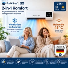 Carica l'immagine nel visualizzatore di Gallery, FreiKlima Pro – Condizionatore portatile e riscaldamento senza installazione | 2-in-1 | Fino a 51 m²