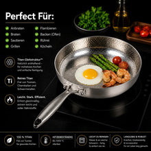 Lade das Bild in den Galerie-Viewer, TitanPur Pro Premium Titan Schmor- & Hackfleischpfanne mit hohem Rand für vielseitiges Braten und Schmoren