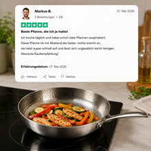 Lade das Bild in den Galerie-Viewer, TitanPur Pro Premium Titan Schmor- & Hackfleischpfanne mit hohem Rand für vielseitiges Braten und Schmoren