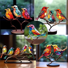 Lade das Bild in den Galerie-Viewer, Handgefertigtes Kunstwerk - Farbenfrohe Vogelskulptur