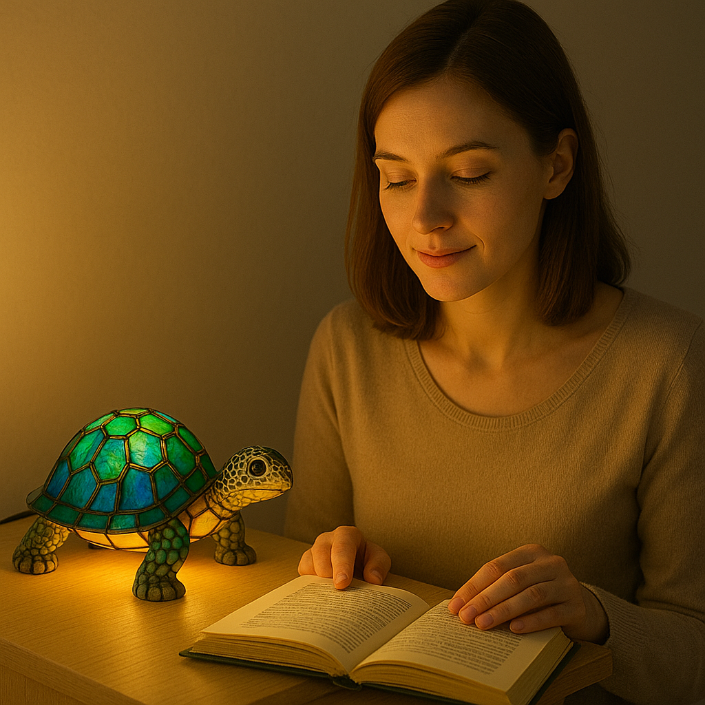 LeuchtSchildkröte - lampada fatta a mano che fa brillare i cuori