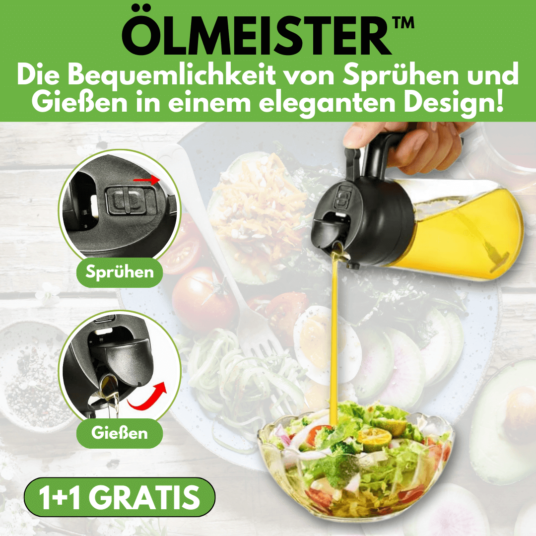 ÖlMeister - Dispenser olio 2 in 1 - Promozione speciale 1+1 Gratis