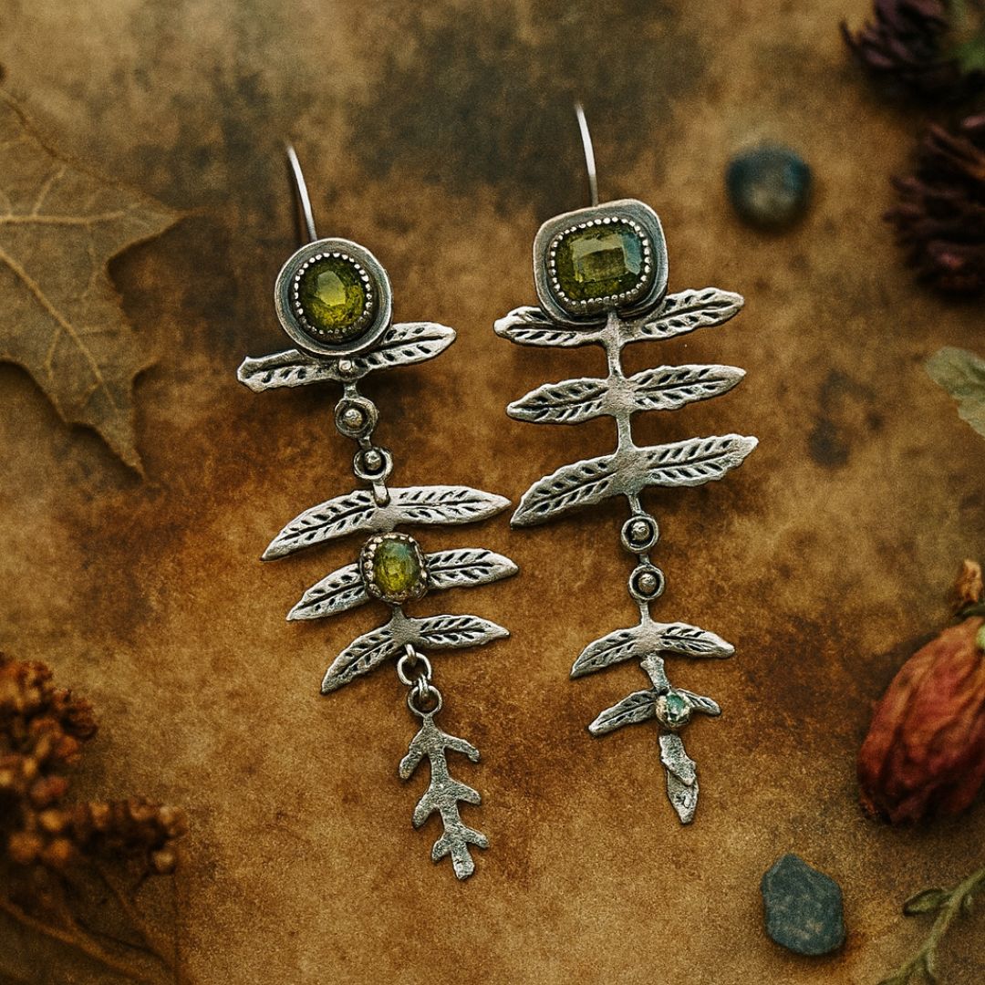 Orecchini vintage in natura – Brillo d'argento