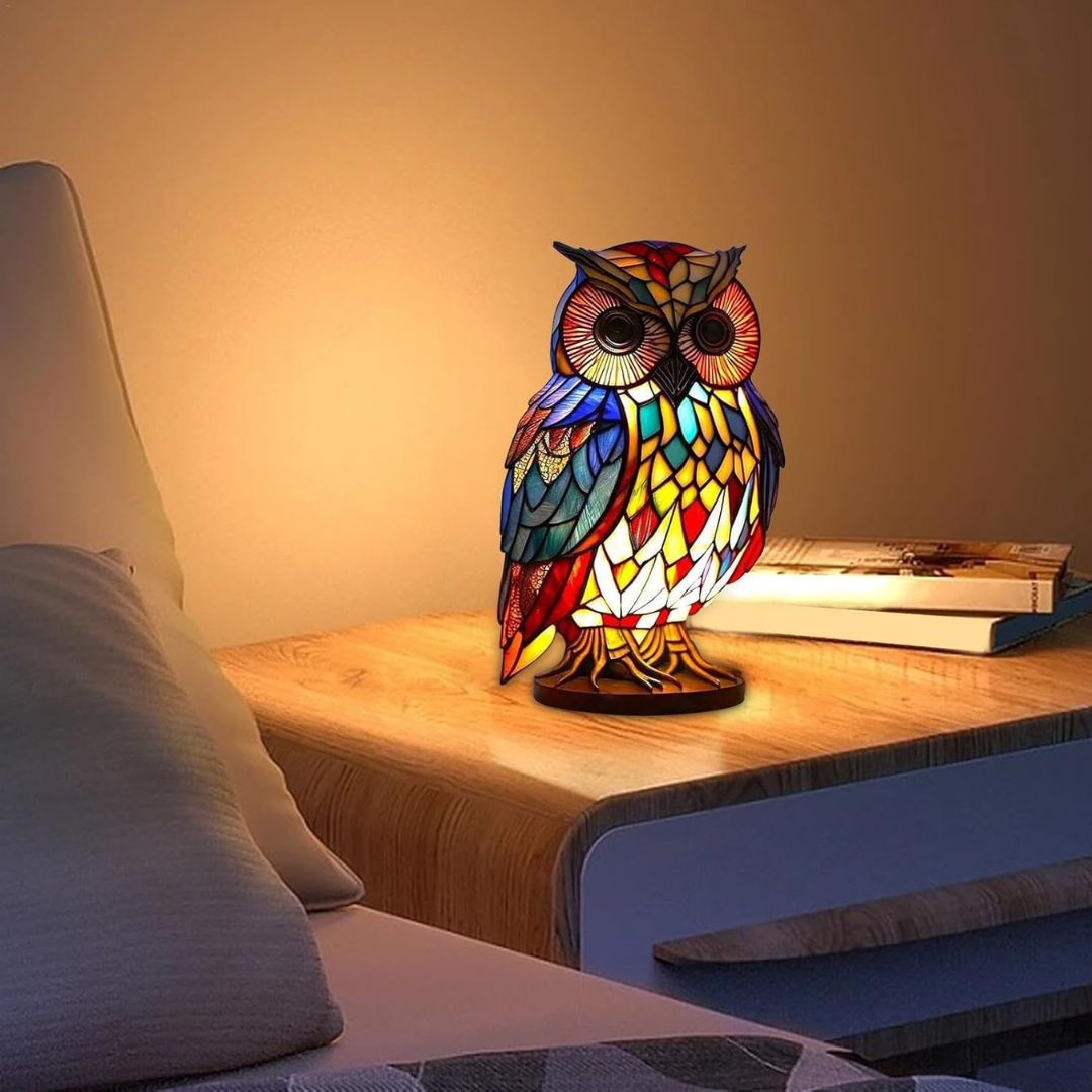LeuchtEule - lampada fatta a mano che fa risplendere i cuori