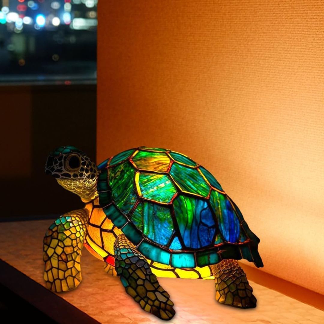 LeuchtSchildkröte - lampada fatta a mano che fa brillare i cuori