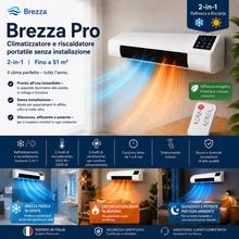 Lade das Bild in den Galerie-Viewer, Brezza Pro – Condizionatore Portatile &amp; Riscaldatore senza Installazione | 2-in-1

