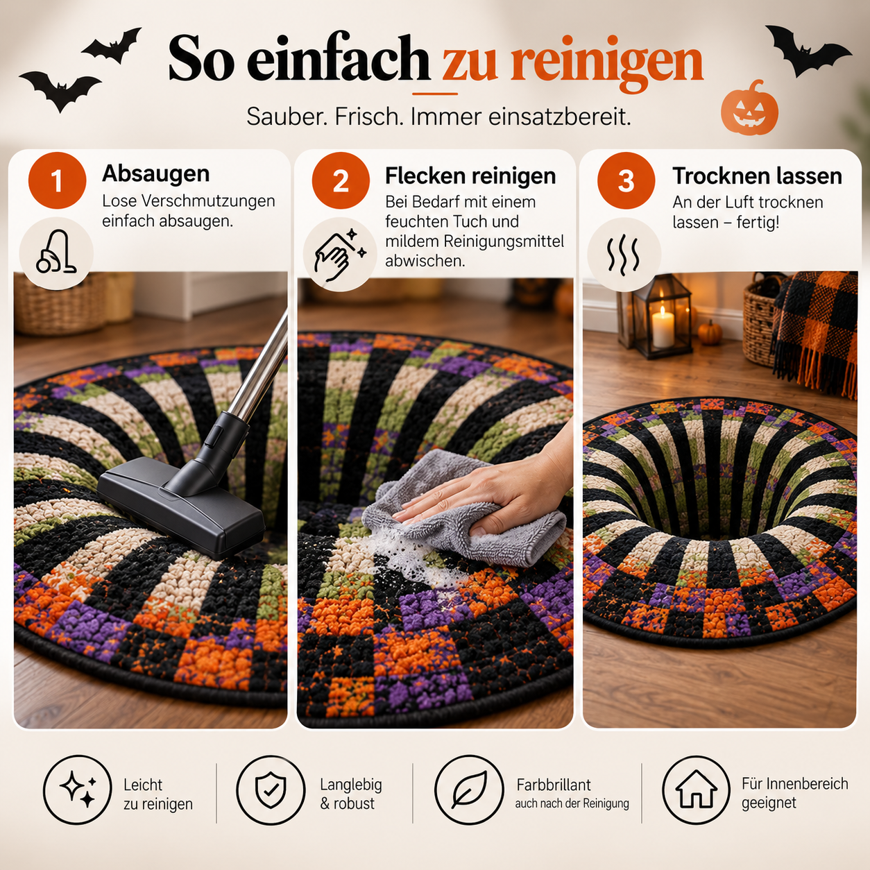 GruselVortex 3D – der täuschend echte Halloween-Illusionsteppich