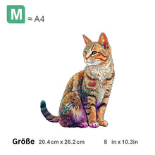 Carica l'immagine nel visualizzatore di Gallery, Puzzle 3D in legno a forma di gatto
