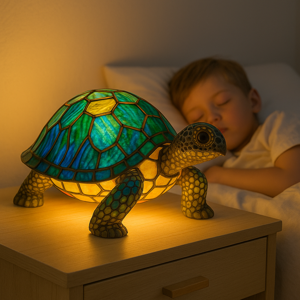 LeuchtSchildkröte - lampada fatta a mano che fa brillare i cuori