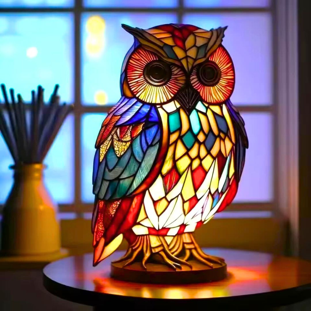 LeuchtEule - lampada fatta a mano che fa risplendere i cuori