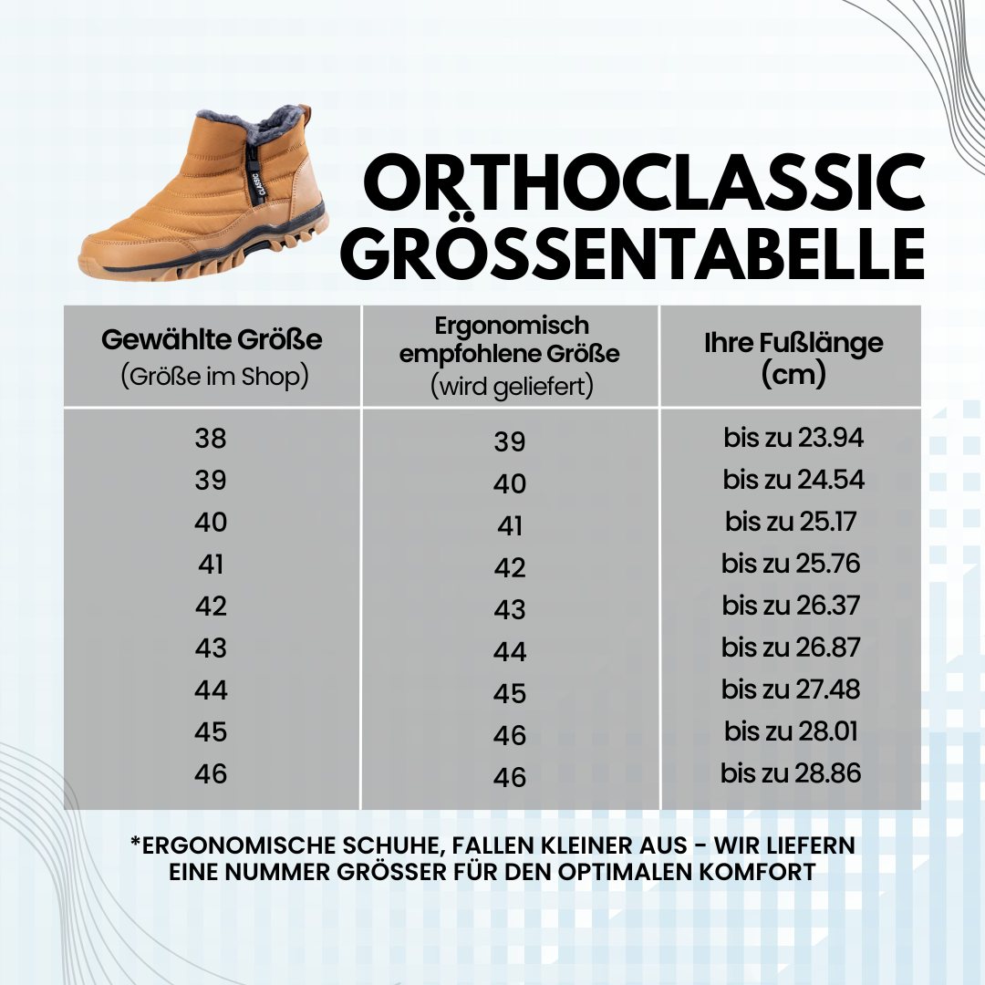 OrthoClassic - ergonomische und wasserdichte Komfortschuhe mit anatomisch geformter Sohle