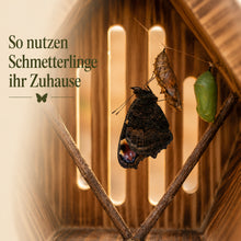 Carica l'immagine nel visualizzatore di Gallery, Casetta per farfalle a forma di goccia, fatta a mano, in legno naturale
