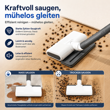 Lade das Bild in den Galerie-Viewer, ReinKraft Pro –  Kabelloser 2-in-1 Premium-Akku-Staubsauger starker Zyklon-Saugkraft
