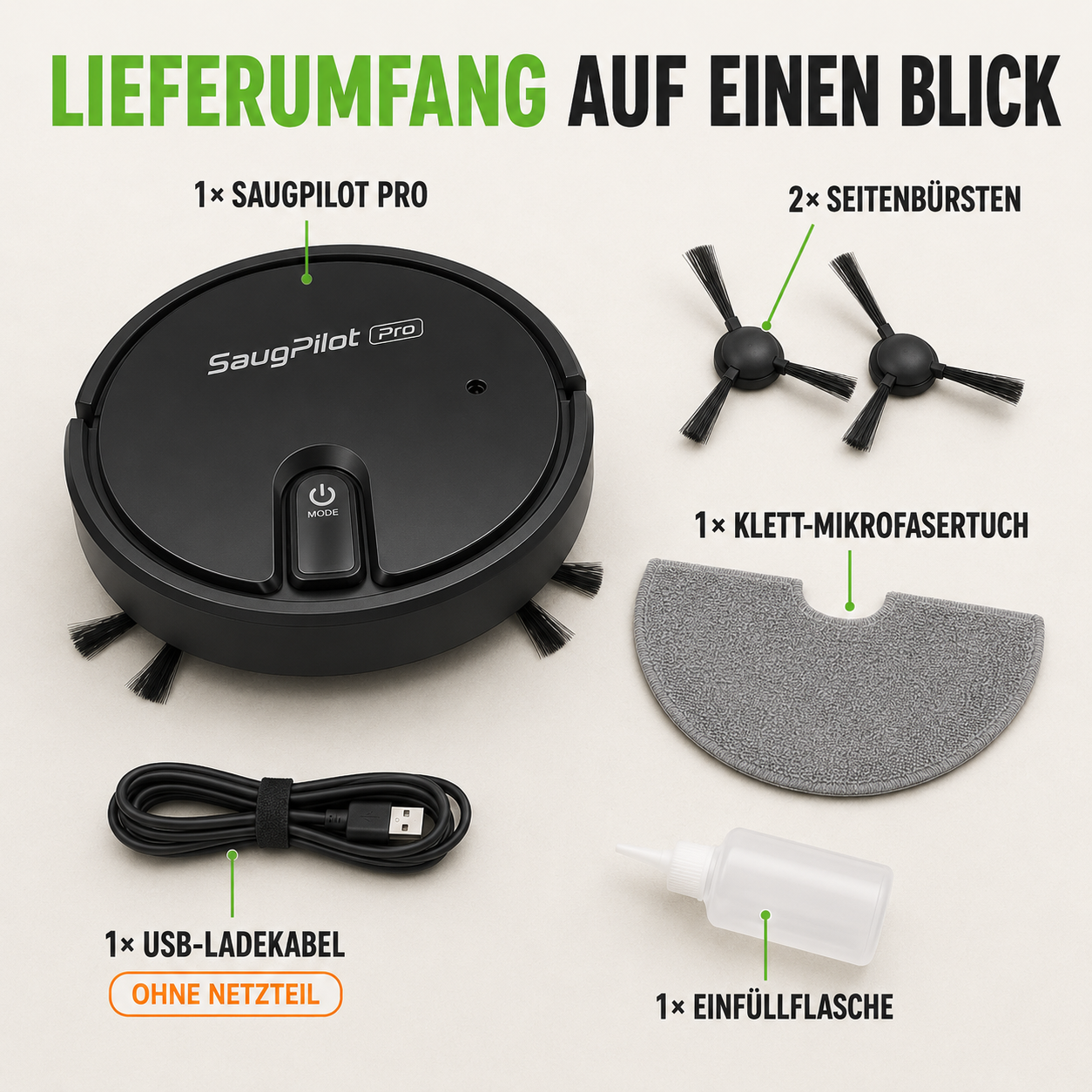 SaugPilot Pro – Smarter 5-in-1 Saugroboter für die tägliche Bodenreinigung