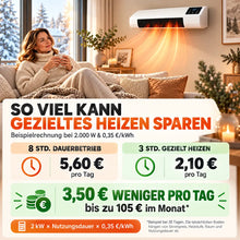 Lade das Bild in den Galerie-Viewer, FreiKlima Pro – energiesparende tragbare Komfortheizung mit hoher Heizleistung &amp; Sicherheitssystem ohne Installation | Bis 51 m²
