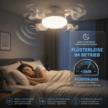 Lade das Bild in den Galerie-Viewer, FreiKlima Pro Klimaventilator 2in1 – 4-Flügel einklappbarer Deckenventilator mit Kühlfunktion, Licht &amp; Fernbedienung
