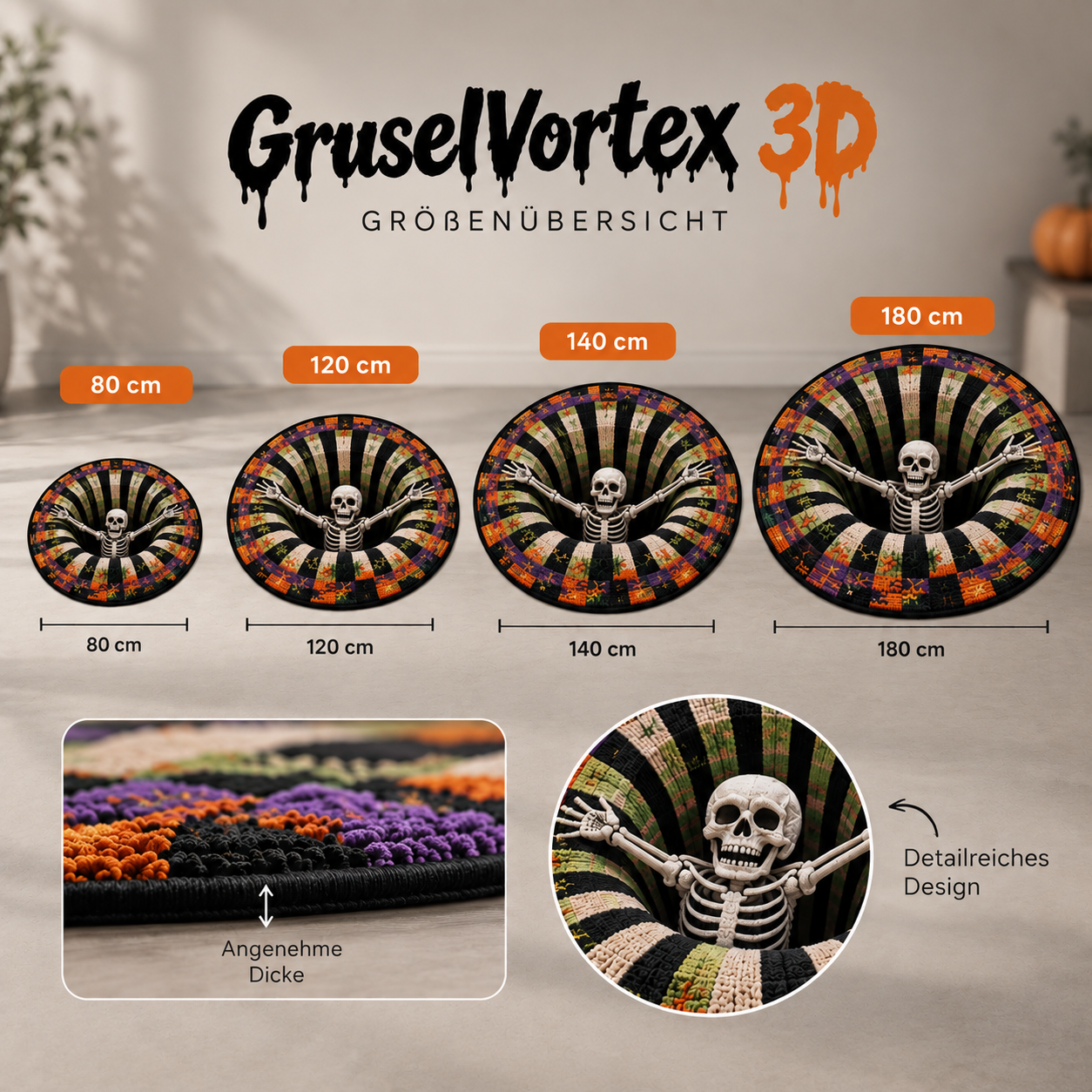 GruselVortex 3D – der täuschend echte Halloween-Illusionsteppich