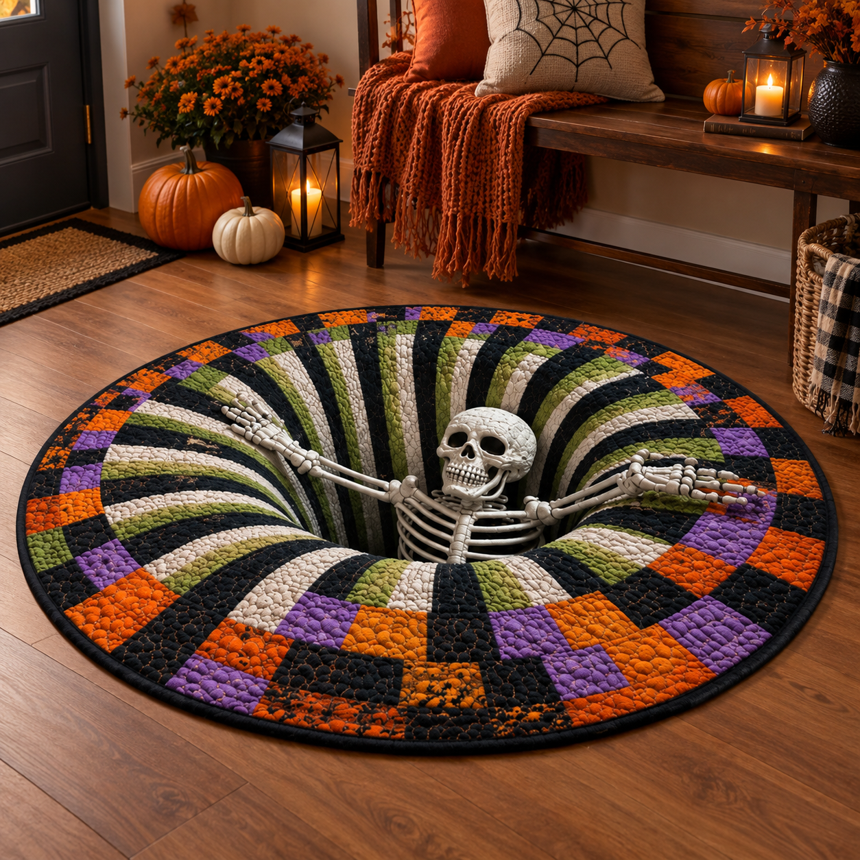 GruselVortex 3D – der täuschend echte Halloween-Illusionsteppich
