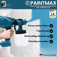 Carica l'immagine nel visualizzatore di Gallery, PaintMax - Spruzzatore di vernice senza fili ad alta pressione per una verniciatura rapida, efficiente e uniforme
