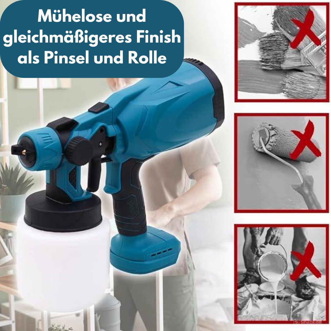 PaintMax - Spruzzatore di vernice senza fili ad alta pressione per una verniciatura rapida, efficiente e uniforme