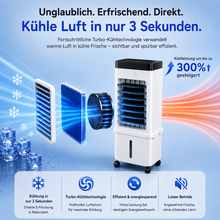 Carica l'immagine nel visualizzatore di Gallery, KlimaFlow Mobile - Mobiler Luftkühler – Keine Installation erforderlich | Kühlt bis zu 50 m²
