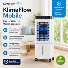 Carica l'immagine nel visualizzatore di Gallery, KlimaFlow Mobile - Mobiler Luftkühler – Keine Installation erforderlich | Kühlt bis zu 50 m²
