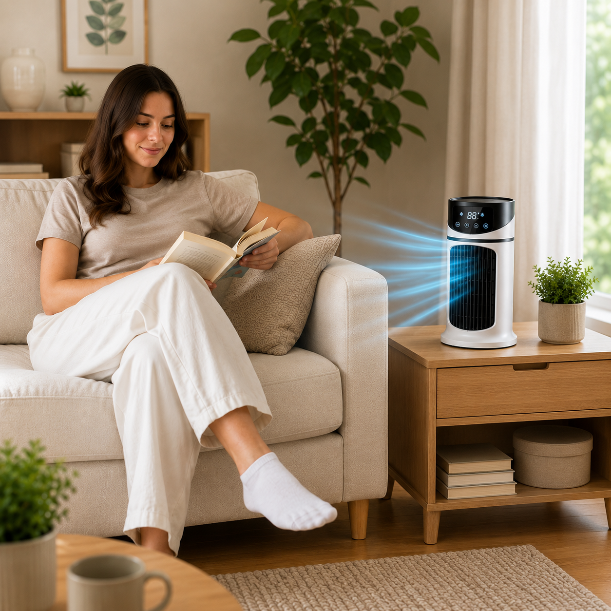 NanoChill Pro - Mobiler Klimakühler – Keine Installation erforderlich | Kühlt per Knopfdruck