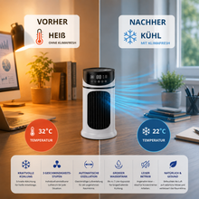 Lade das Bild in den Galerie-Viewer, NanoChill Pro - Mobiler Klimakühler – Keine Installation erforderlich | Kühlt per Knopfdruck
