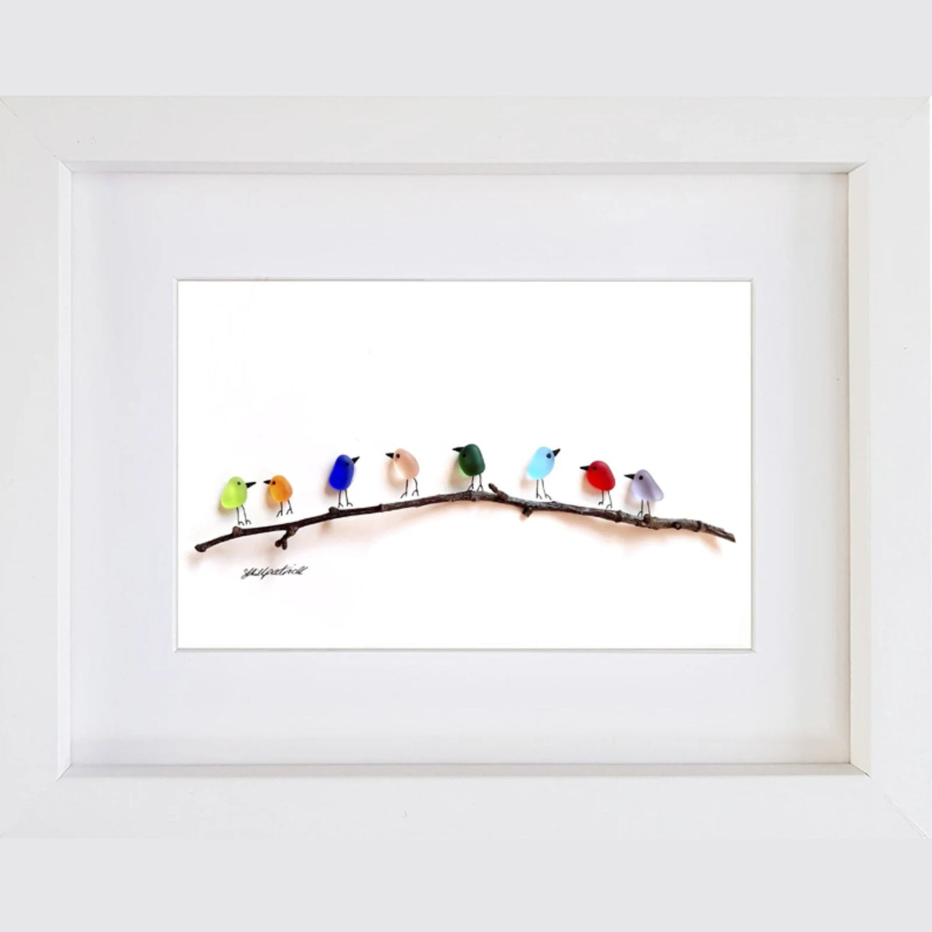 MeerglasLiebe™ - Handgemachtes Wandbild aus echtem Meerglas