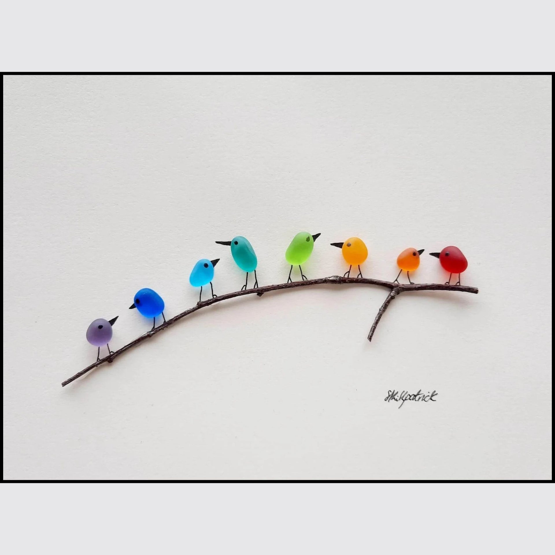 MeerglasLiebe™ - Handgemachtes Wandbild aus echtem Meerglas
