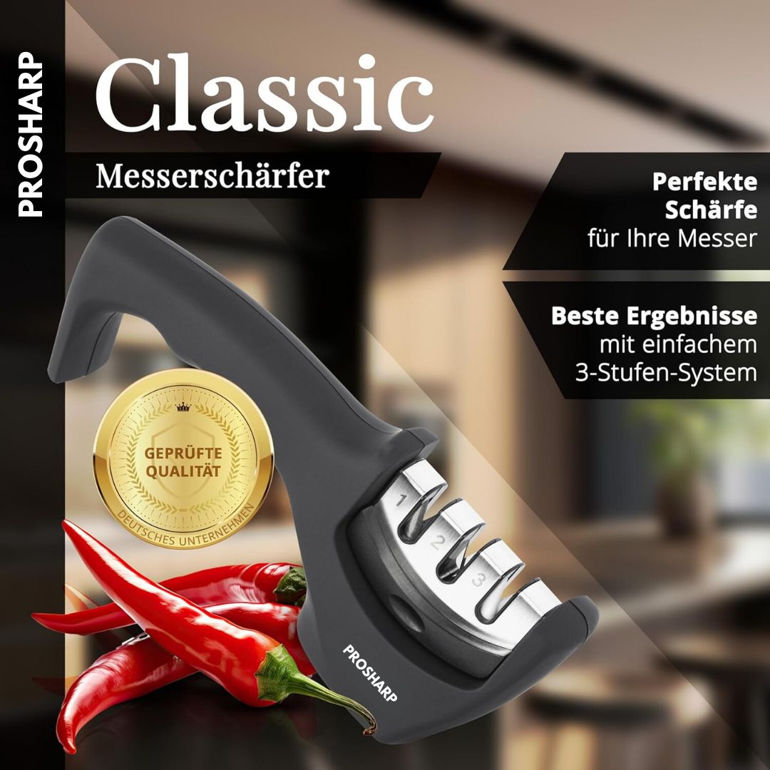 ProSharp - Affilacoltelli professionale e premiato con 3 fasi - Pietra in ceramica