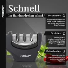 Carica l'immagine nel visualizzatore di Gallery, ProSharp - Affilacoltelli professionale e premiato con 3 fasi - Pietra in ceramica
