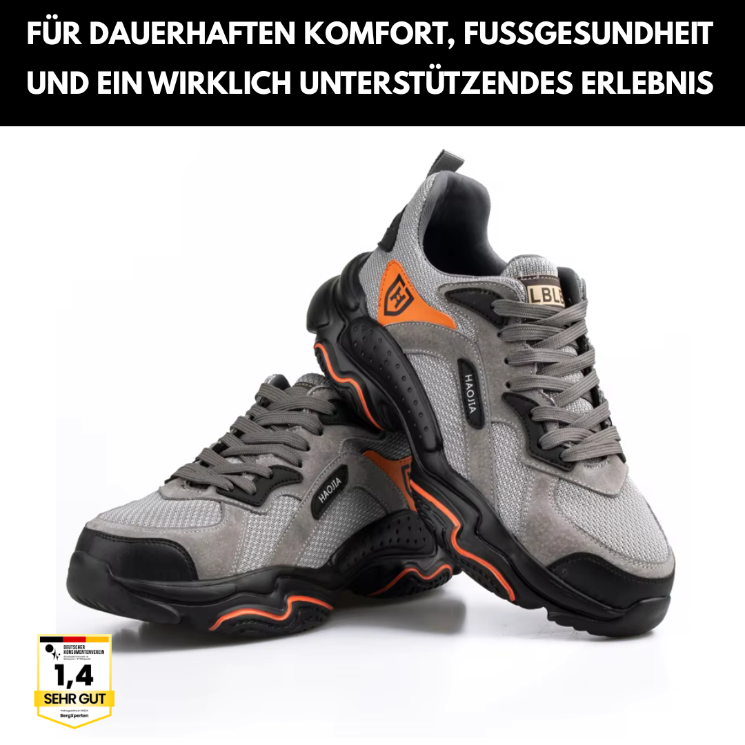 SafeSneak Comfort+ ergonomischer Sicherheitsschuh mit anatomisch geformter Sohle - Zertifiziert nach EN ISO 20345