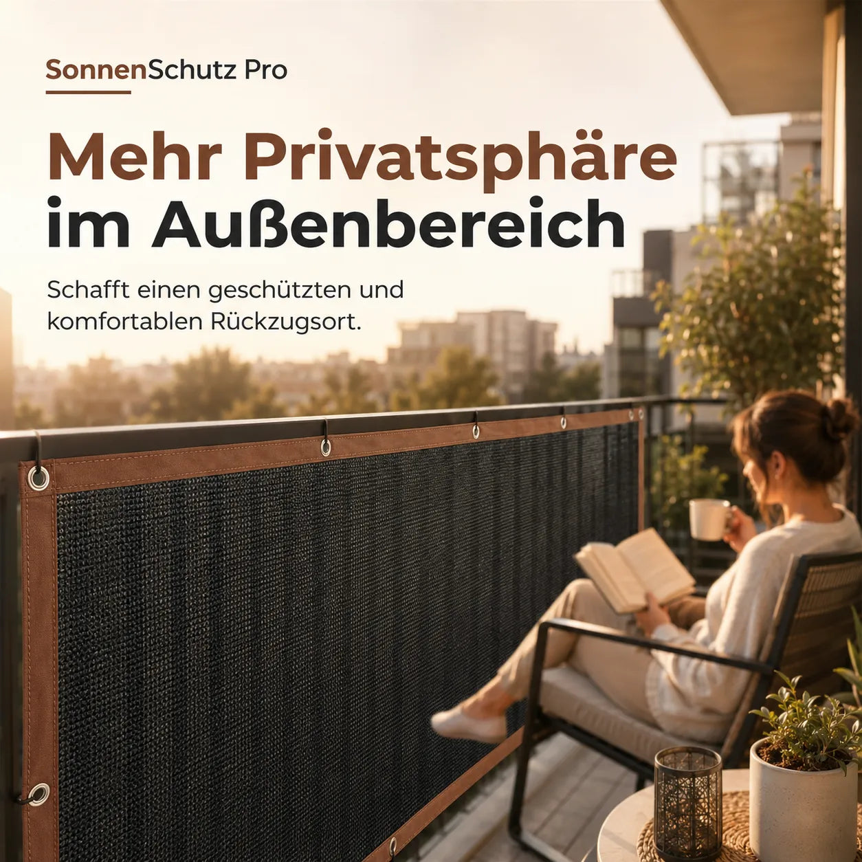 SonnenSchutz Pro – Premium Sonnenschutz-Netz für Terrasse & Garten