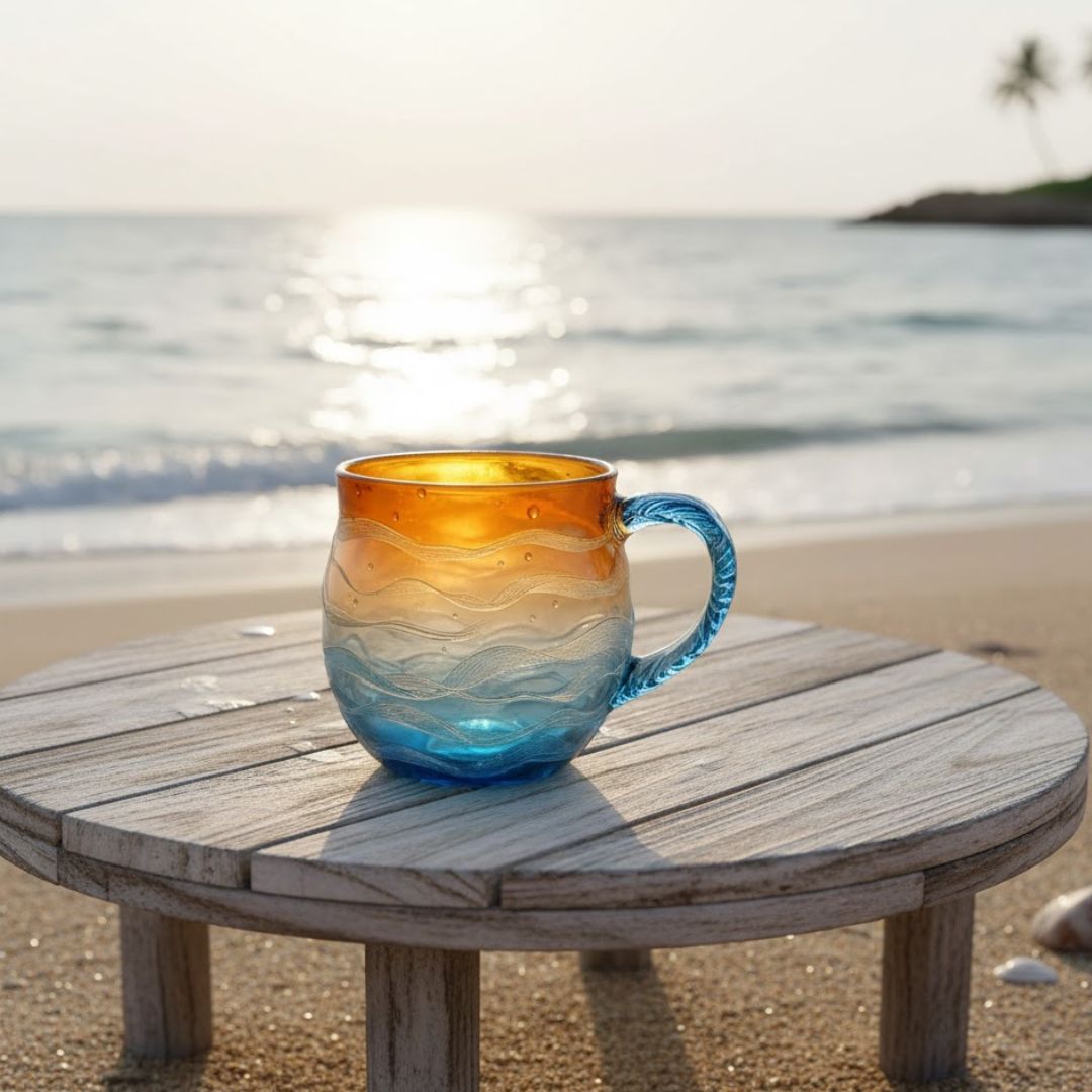 Bacio del sole – Tazza fatta a mano nei colori del tramonto
