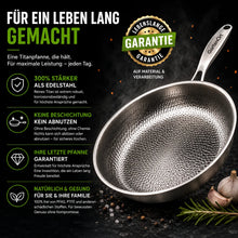 Lade das Bild in den Galerie-Viewer, TitanPur Pro – Beschichtungsfreie Titanpfanne ohne PFAS &amp; PTFE | 30 cm