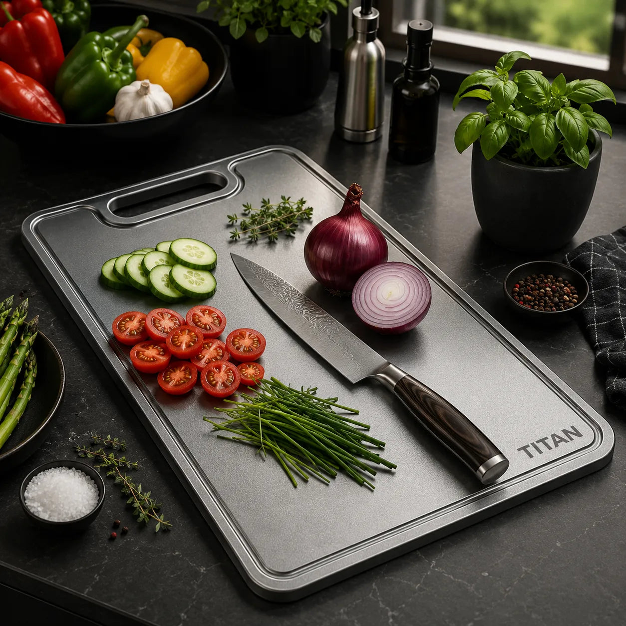 TitanPure Pro — Tagliere in titanio