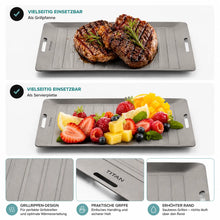 Lade das Bild in den Galerie-Viewer, TitanPure Pro — Grill-Tablett Set Camping &amp; BBQ | PFAS-frei | Mit Zange
