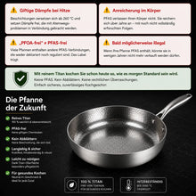 Lade das Bild in den Galerie-Viewer, TitanPur Pro Premium Titan Schmor- &amp; Hackfleischpfanne mit hohem Rand für vielseitiges Braten und Schmoren