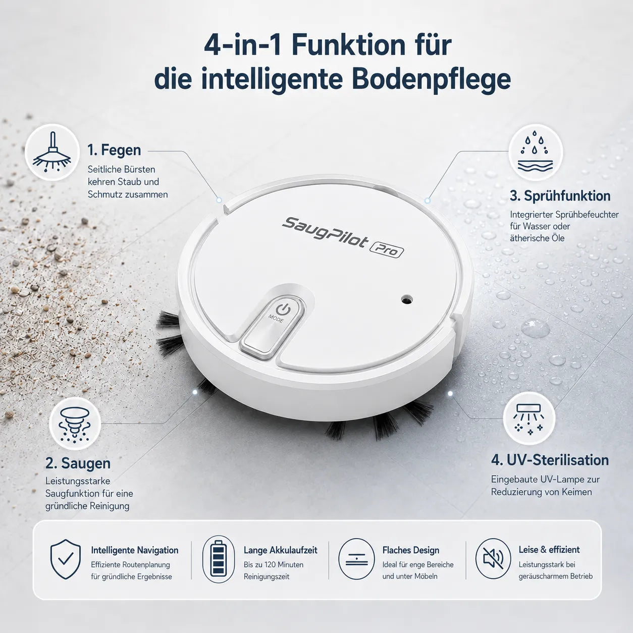 SaugPilot Pro – der kompakte Bodenhelfer für jeden Tag